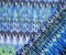 Blue-Green-Multi Polyester Aztec Ikat Printed Chiffon Woven Fabric By the Yard
